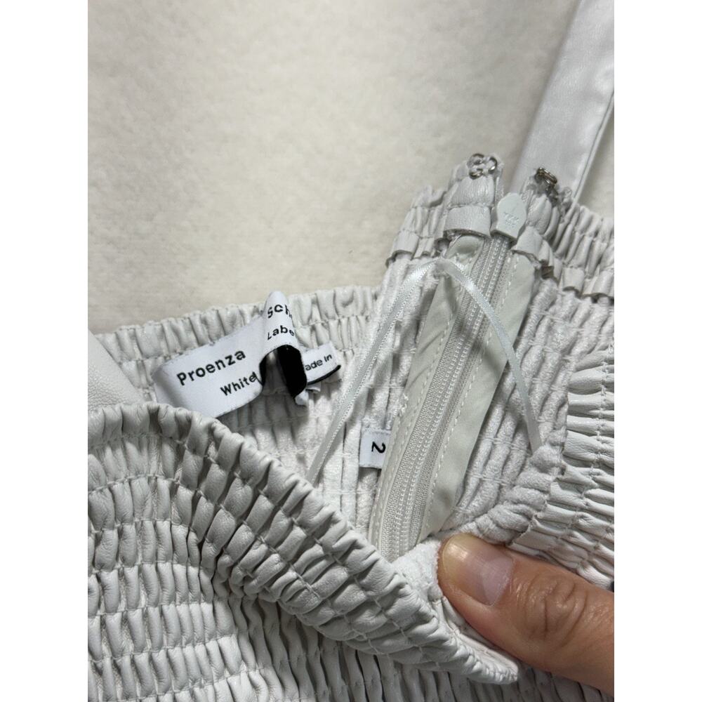 Proenza Schooler White Label Smocked Pleated Midi Dress White Size 2 Retail $595 - Picture 9 of 11